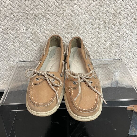 Sperry Top Sider Womens Tan Boat Shoes 2-eye Loafers size 8M Nautical Preppy - Picture 3 of 8